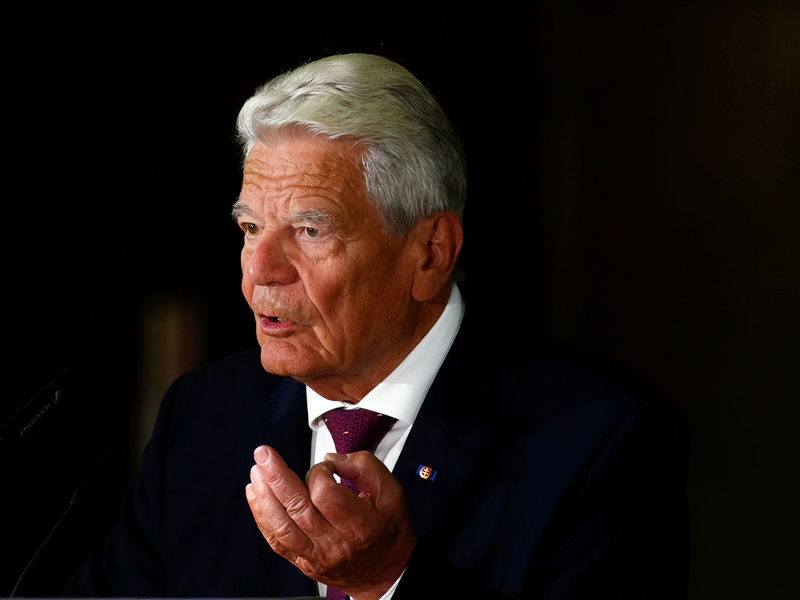 «Wir müssen bei dieser AfD schon das klare Signal aussenden: Die kommen nie an die Macht», sagt Bundespräsident a.D., Joachim Gauck. - Foto: Klaus-Dietmar Gabbert/dpa