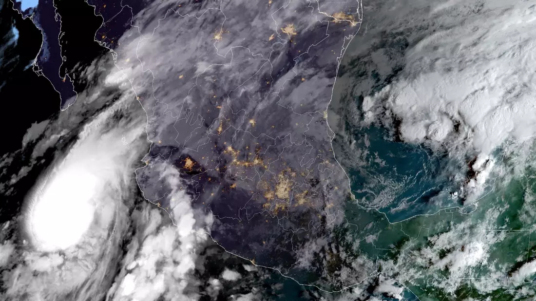 Hurrikan «Lidia» hat Mexiko erreicht. - Bild: -/NOAA/AP/dpa