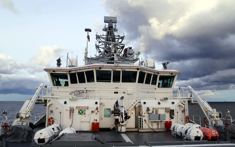 Offshore-Schiff Turva des finnischen Grenzschutzes auf Patrouille auf der Ostsee in der NÀhe der Stelle zu sehen, an der die beschÀdigte Balticconnector-Gaspipeline im Finnischen Meerbusen geortet wurde. - Foto: Finnish Border Guard/Rajavartiolaitos/Lehtikuva/dpa Offshore-Schiff Turva des finnischen Grenzschutzes auf Patrouille auf der Ostsee in der NÀhe der Stelle zu sehen, an der die beschÀdigte Balticconnector-Gaspipeline im Finnischen Meerbusen geortet wurde. - Foto: Finnish Border Guard/Rajavartiolaitos/Lehtikuva/dpa