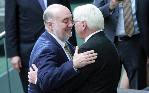 Ron Prosor und Frank-Walter Steinmeier am 11.10.2023 - Foto: ?ber dts Nachrichtenagentur