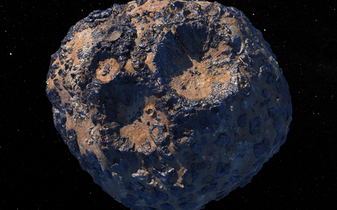 Eine grafische Darstellung aus dem März 2021 zeigt den Asteroiden «Psyche», der im Asteroidenfeld zwischen Mars und Jupiter liegt. - Foto: Peter Rubin/Nasa/JPL-Caltech/ASU/dpa