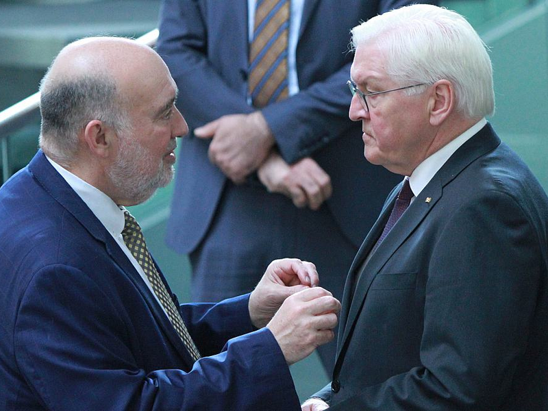 Ron Prosor und Frank-Walter Steinmeier am 11.10.2023 - Foto: ?ber dts Nachrichtenagentur