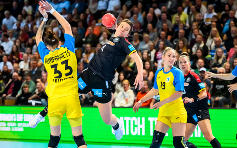 Deutschlands Handballerinnen sind mit einem Sieg gegen die Ukraine in die EM gestartet. - Foto: Marco Wolf/dpa Deutschlands Handballerinnen sind mit einem Sieg gegen die Ukraine in die EM gestartet. - Foto: Marco Wolf/dpa