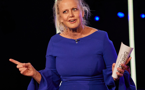 Moderatorin Barbara Schöneberger bei der 1000. Sendung der «NDR Talk Show». - Foto: Georg Wendt/dpa