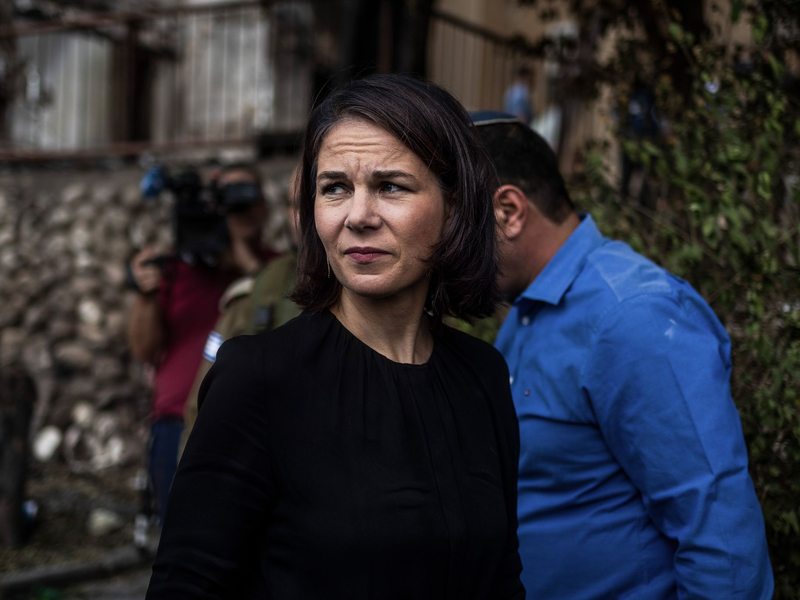 «Mit einer Eskalationsspirale wäre niemandem gedient»: Annalena Baerbock. - Foto: Ilia Yefimovich/dpa