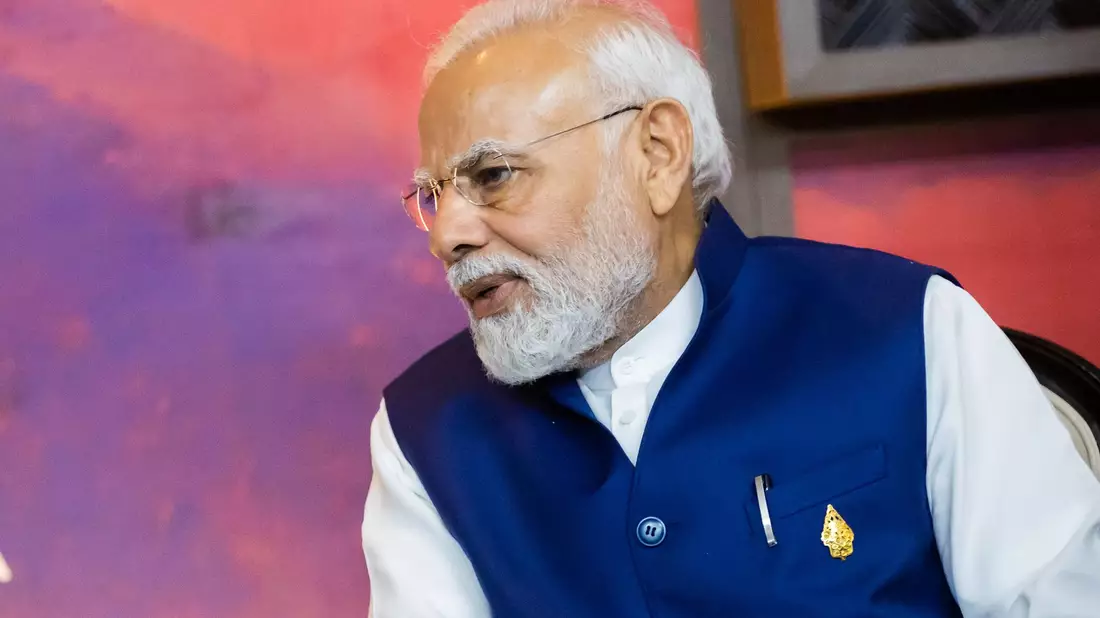 Will die Sommerspiele 2036 nach Indien holen: Premierminister Narendra Modi. - Bild: Christoph Soeder/dpa/Archivbild