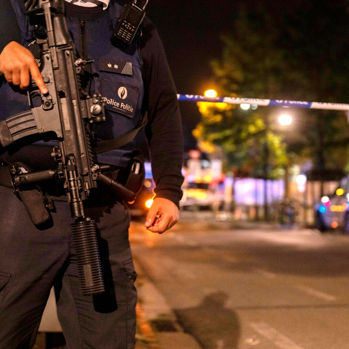 Polizeisperrung im Zentrum von Brüssel. - Foto: Nicolas Landemard/AP/dpa