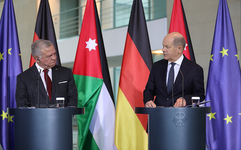 Abdullah II. bin al-Hussein und Olaf Scholz am 17.10.2023 - Foto: über dts Nachrichtenagentur