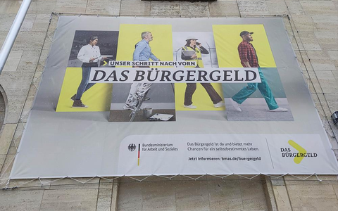 Werbung für das Bürgergeld (Archiv) - Foto: über dts Nachrichtenagentur