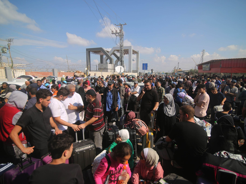 Am Grenzübergang Rafah im südlichen Gazastreifen. - Foto: Khaled Omar/XinHua/dpa