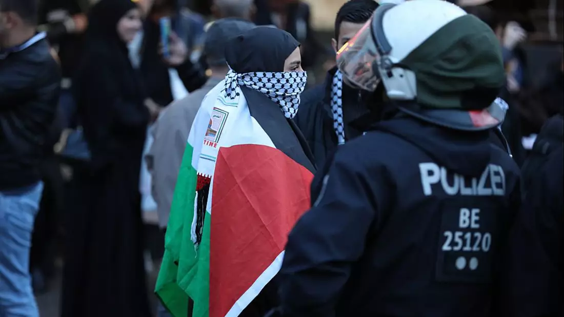 Verbotene Pro-Palästina-Demo am 18.10.2023 - Bild: über dts Nachrichtenagentur