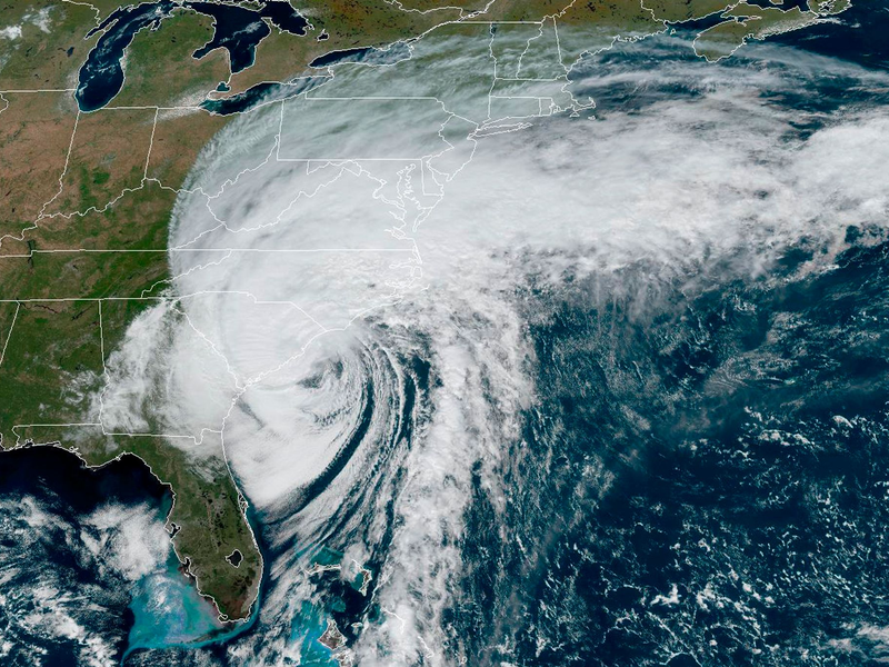 Hurrikan «Ian» über der Küste des US-Bundesstaats South Carolina. - Foto: -/NOAA/AP/dpa