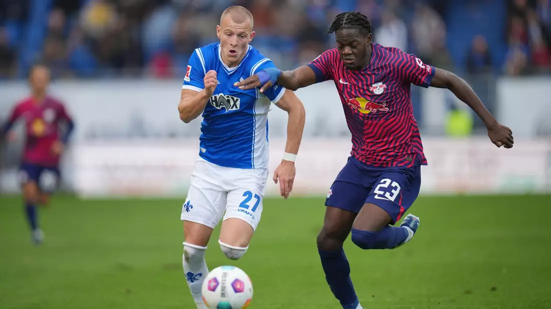 Darmstadt 98 verliert nach zuvor zwei Siegen in Folge mit 1:3 gegen RB Leipzig. - Bild: Thomas Frey/dpa