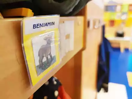 Namensschild in einer Kita (Archiv) - Foto: über dts Nachrichtenagentur