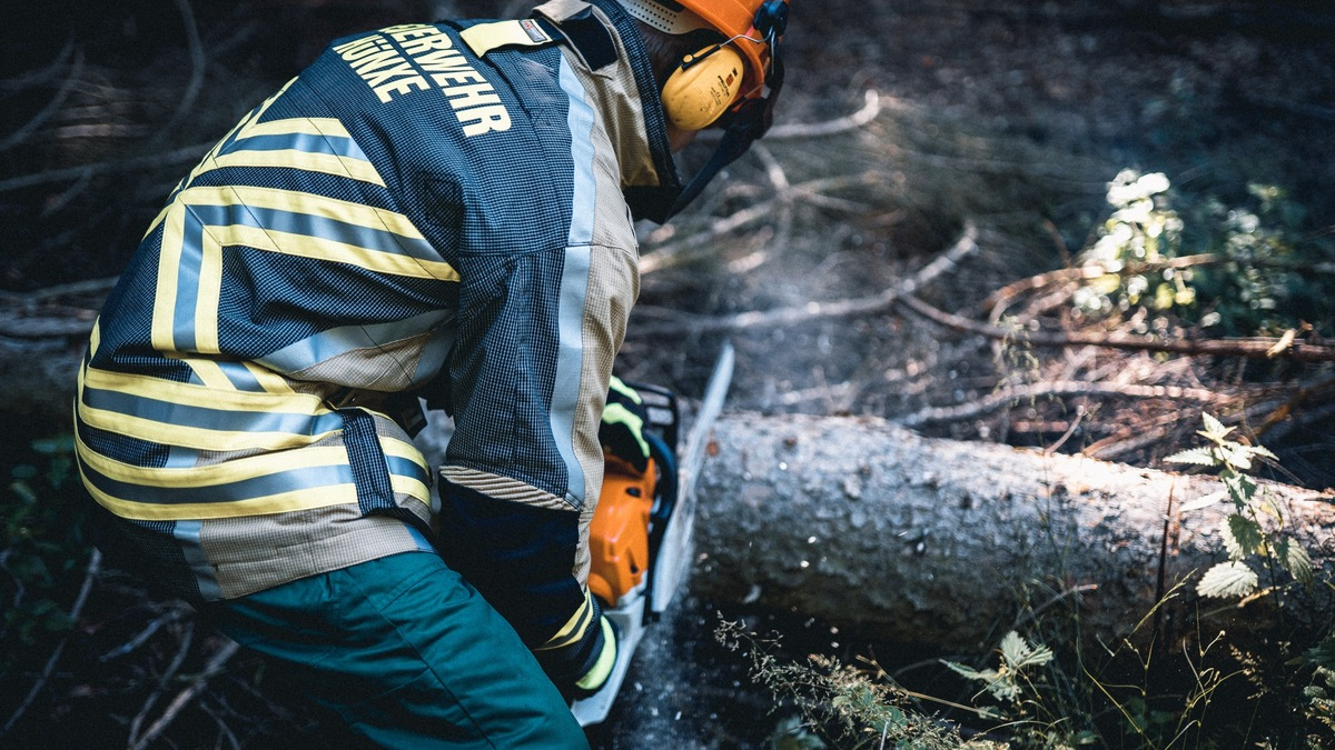 FW Hünxe: Baum auf Straße - Foto: presseportal.de