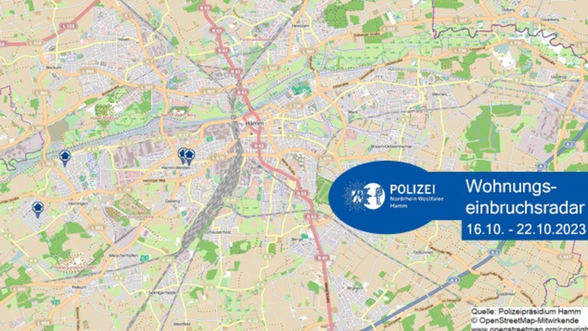 POL-HAM: Wohnungseinbruchsradar Hamm für die Woche vom 16. Oktober bis 22. Oktober - Foto: presseportal.de