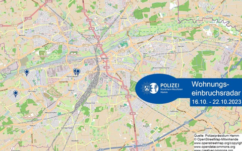 POL-HAM: Wohnungseinbruchsradar Hamm für die Woche vom 16. Oktober bis 22. Oktober - Foto: presseportal.de