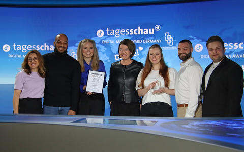 Ausgezeichnet: Tik-Tok-Kanal der tagesschau erhält Digital Media Award Germany 2023 - Foto: presseportal.de