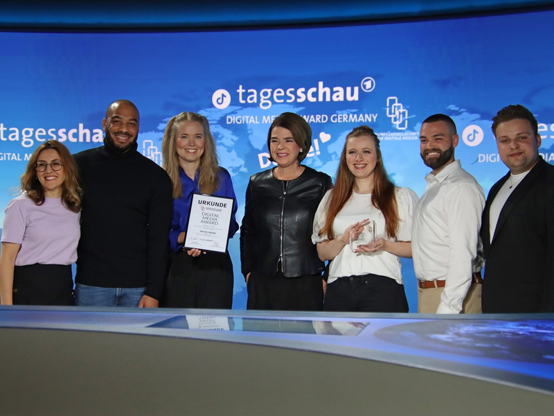Ausgezeichnet: Tik-Tok-Kanal der tagesschau erhält Digital Media Award Germany 2023 - Foto: presseportal.de