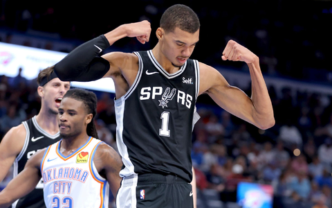 Victor Wembanyama von den San Antonio Spurs gilt als größtes NBA-Versprechen seit LeBron James. - Foto: Sarah Phipps/AP/dpa