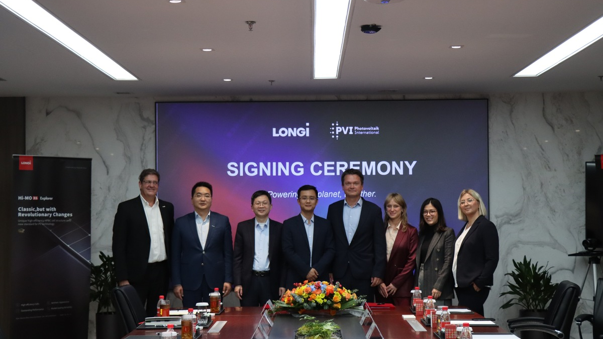 1,5-GW-Liefervertrag: LONGi und PV International unterzeichnen Vereinbarung über Lieferung von Solarmodulen inklusive der Rückkontaktmodule Hi-MO X6 - Foto: presseportal.de