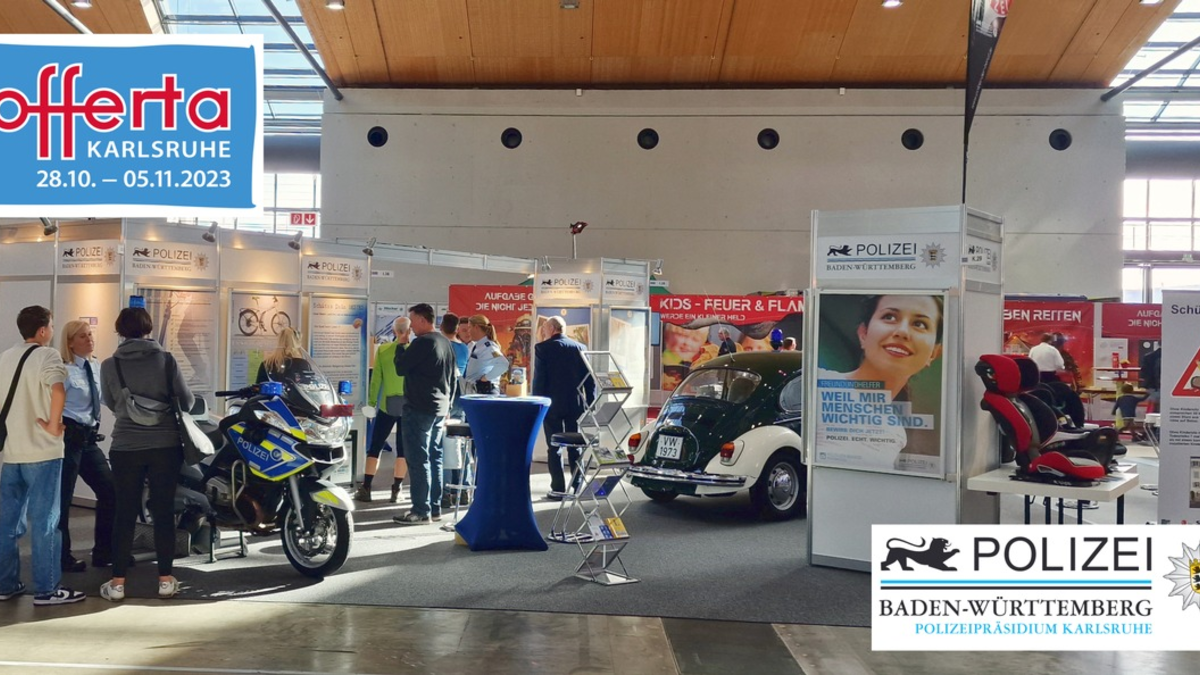 POL-KA: Vielseitiges Informationsangebot der Polizei Karlsruhe auf der offerta 2023 - Foto: presseportal.de