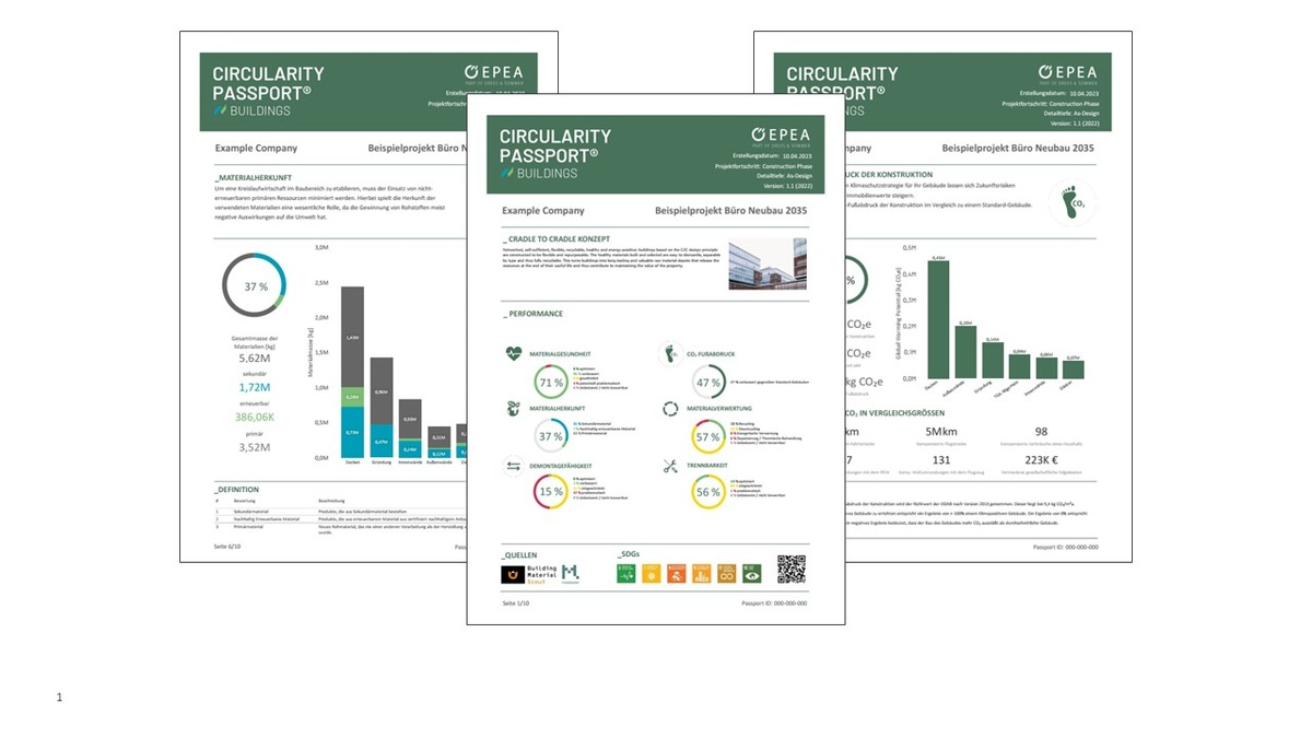 Den Stoffkreislauf in Schwung bringen: EPEA stellt bundesweit erste detaillierte Auswertung von Gebäudematerialpässen vor - Foto: presseportal.de