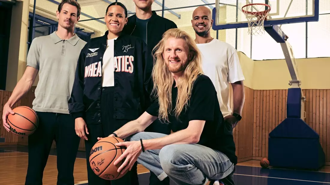 Alex Schlüter Ireti Amojo Patrick Femerling Christoph Icke Dommisch Alex King ran NBA - Bild: ProSieben/Christoph Köstlin, presseportal.de