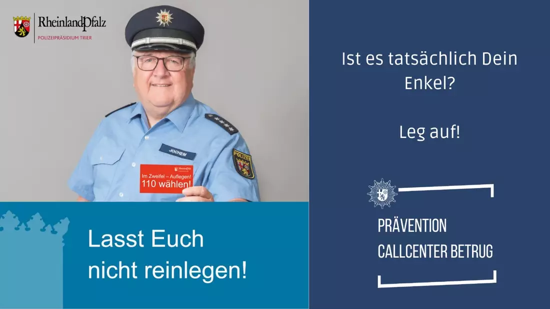 POL-PPTR: Lasst euch nicht reinlegen: Polizei startet neue Präventionskampagne gegen Callcenter-Betrug - Bild: presseportal.de
