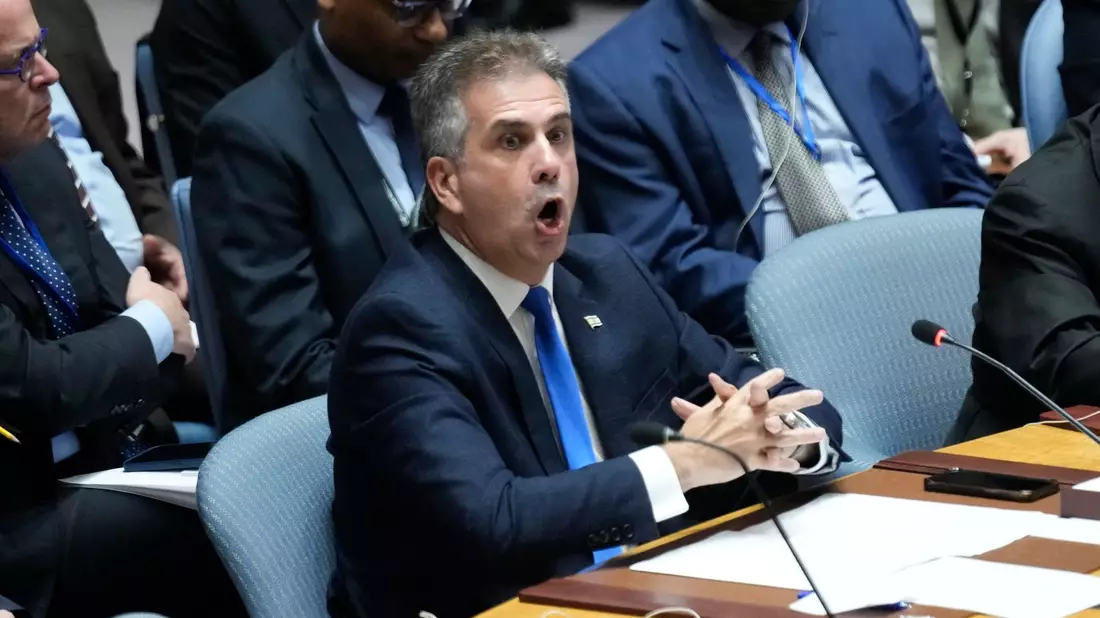 Eli Cohen, Außenminister von Israel, spricht während einer Sitzung des Weltsicherheitsrat im Hauptquartier der Vereinten Nationen. - Bild: Seth Wenig/AP/dpa