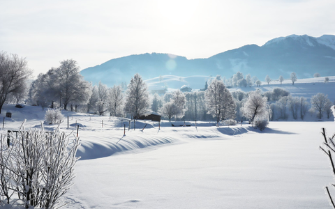 Blick über die idyllische Winterlandschaft rund um den Ritzensee im österreichischen Saalfelden. - Foto: Verena Wolff/dpa-tmn