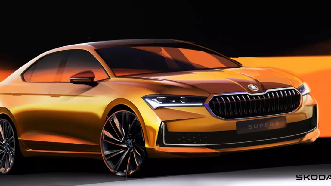Škoda Auto veröffentlicht Exterieurskizzen der vierten Superb-Generation - Bild: presseportal.de