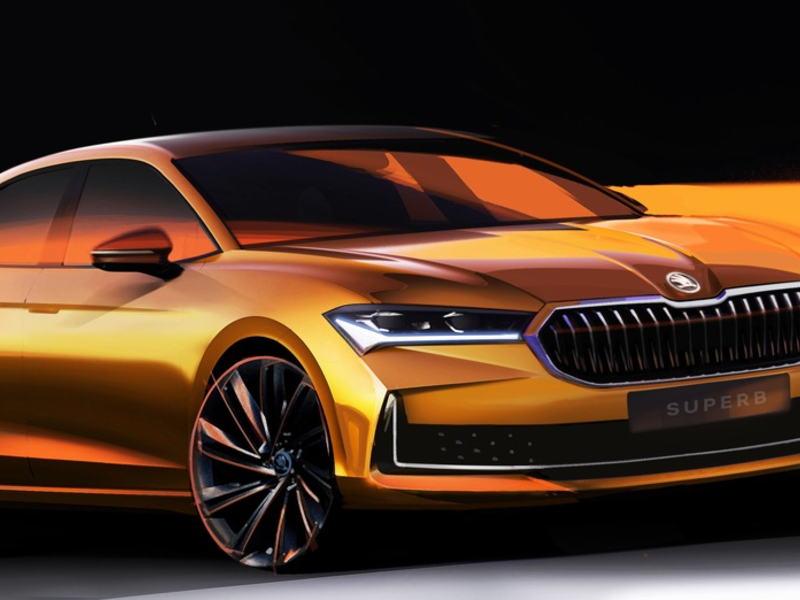 Škoda Auto veröffentlicht Exterieurskizzen der vierten Superb-Generation - Foto: presseportal.de