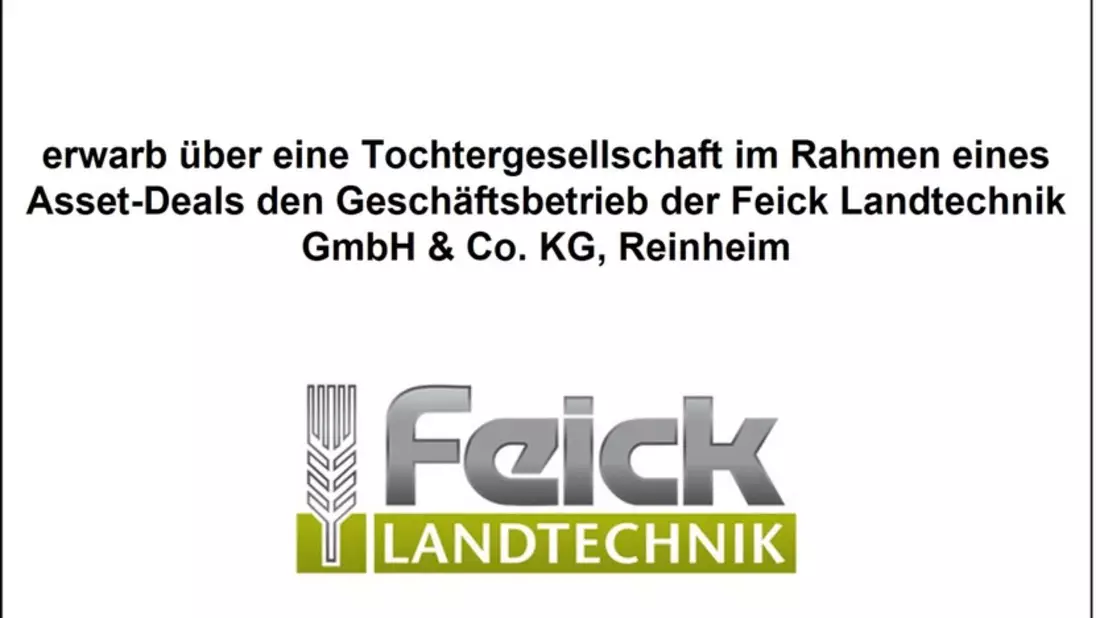 Deutsche Mittelstandsfinanz berät Veräußerung von Feick Landtechnik an die CLAAS-Gruppe - Bild: presseportal.de