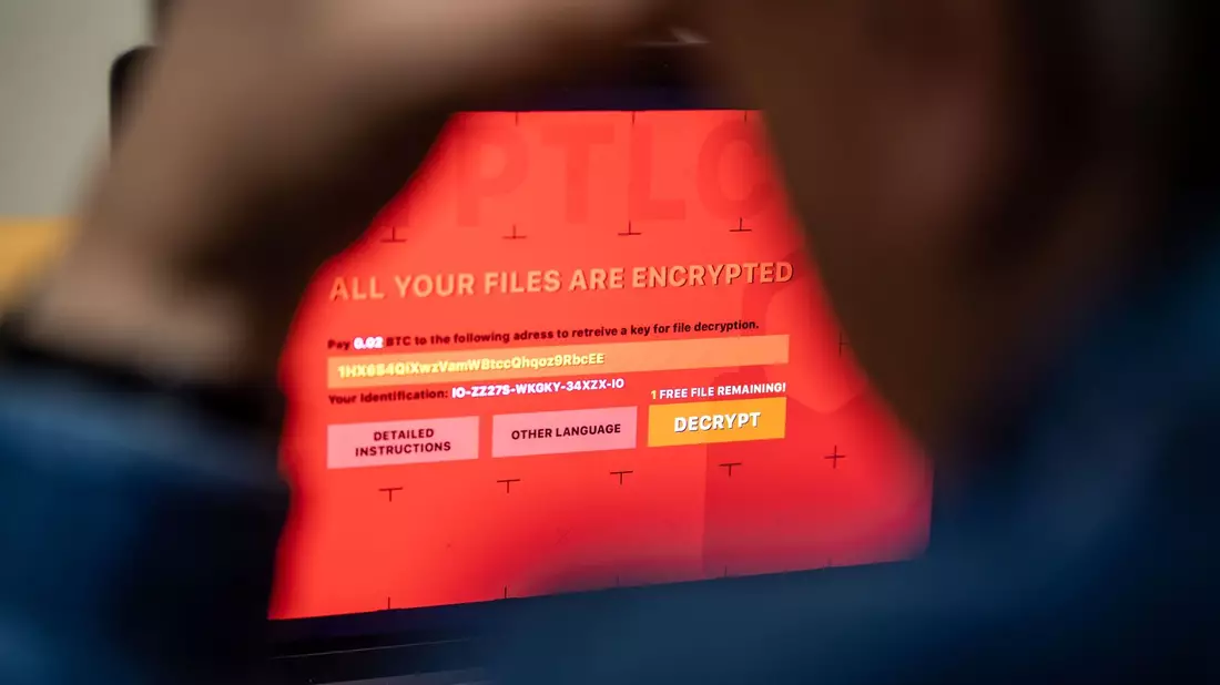 Ein Computer ist mit Ransomware befallen: Die Allianz erwartet für das laufende Jahr einen besorgniserregenden Anstieg von Cyberangriffen weltweit vor allem mit Erpressungssoftware. - Bild: Lino Mirgeler/dpa