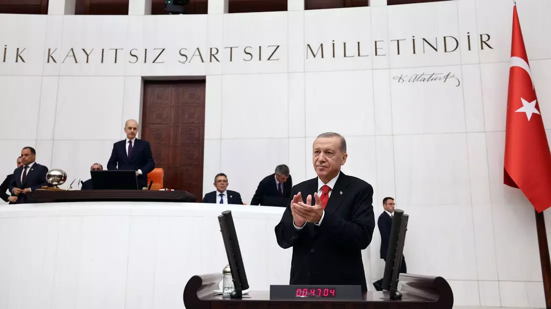 Man habe keine Problem mit dem Staat Israel, verurteile aber die «Gräueltaten» Israels im Gazastreifen, sagt der türkische Präsident Recep Tayyip Erdogan. - Bild: ---/Ak Party/APA Images via ZUMA Press Wire/dpa/Archiv