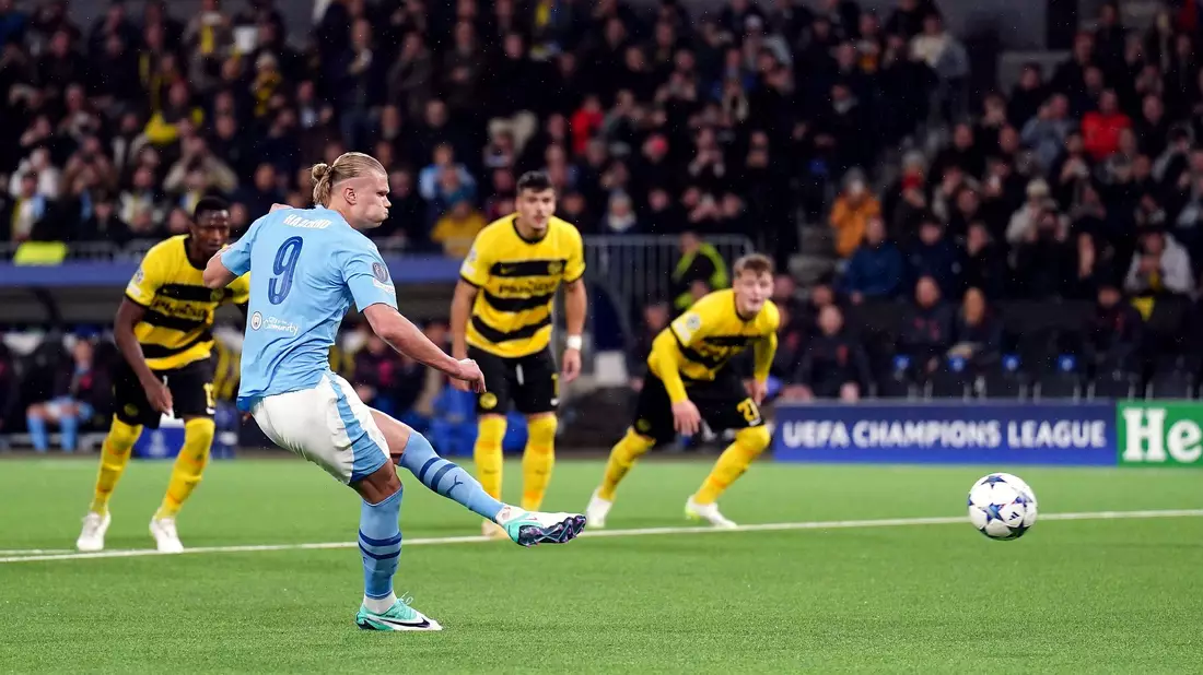 Ex-BVB-Torjäger Erling Haaland brachte Titelverteidiger Manchester City in Bern auf die Siegerstraße. - Bild: Zac Goodwin/PA Wire/dpa