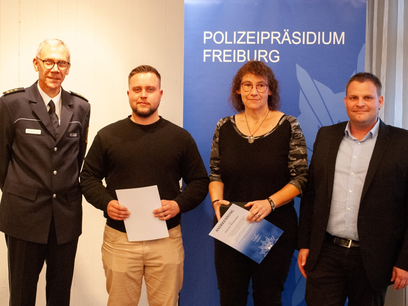 POL-FR: Waldshut-Tiengen / Küssaberg / Jestetten: Couragierte Bürger werden für ihren Einsatz geehrt - Foto: presseportal.de