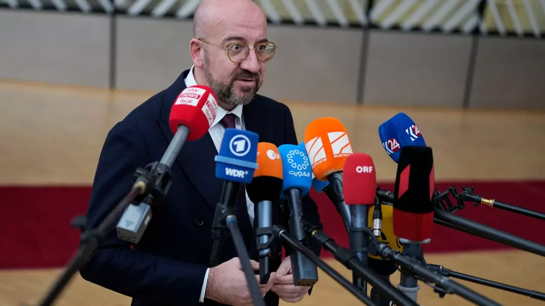 EU-Ratspräsident Charles Michel: «Zivilisten müssen immer und überall geschützt werden.» - Bild: Virginia Mayo/AP/dpa