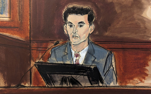 Skizze von FTX-Gründer Sam Bankman-Fried während seines Prozesses vor dem Bundesgericht in Manhattan. - Foto: Elizabeth Williams/AP/dpa Skizze von FTX-Gründer Sam Bankman-Fried während seines Prozesses vor dem Bundesgericht in Manhattan. - Foto: Elizabeth Williams/AP/dpa