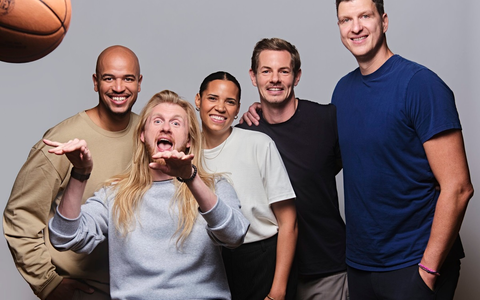 Alex King Christoph Icke Dommisch Ireti Amojo Alex Schlüter Patrick Femerling ran NBA - Foto: ProSieben MAXX/Christoph Köstlin, presseportal.de