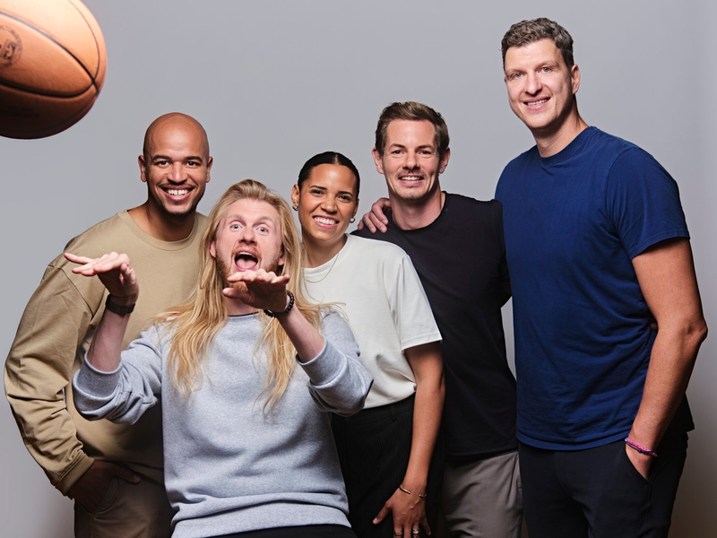 Alex King Christoph Icke Dommisch Ireti Amojo Alex Schlüter Patrick Femerling ran NBA - Foto: ProSieben MAXX/Christoph Köstlin, presseportal.de