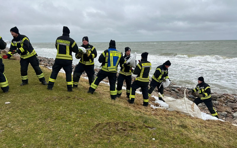 FW-PI: Einsatzkräfte aus dem Kreis Pinneberg unterstützen bei der Deichverteidigung - Foto: presseportal.de