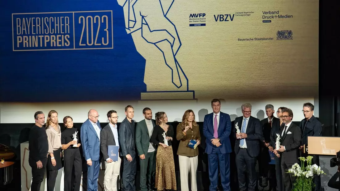 Bayerischer Printpreis 2023: Preisträger feierlich in München geehrt - Bild: presseportal.de