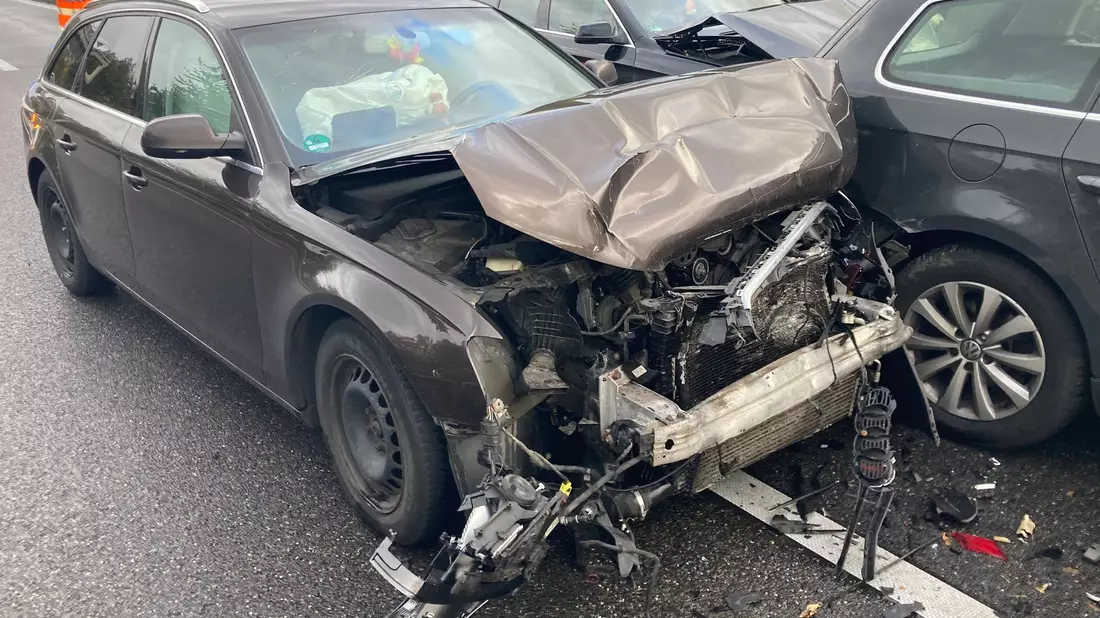 Blick auf eine Unfallstelle. - Bild: Heilbronner Stimme