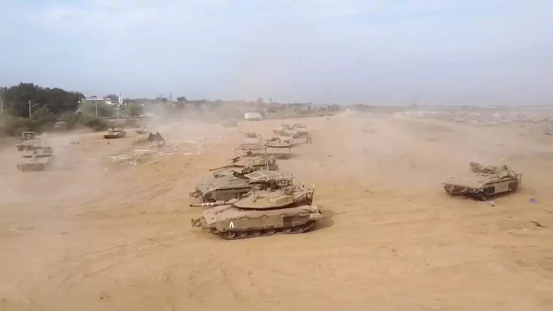 Israelische Panzer am oder im Gazastreifen - Bild: IDF, über dts Nachrichtenagentur