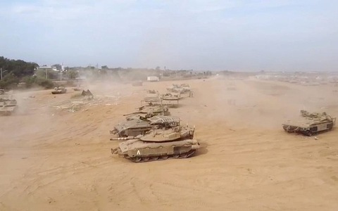 Israelische Panzer am oder im Gazastreifen - Foto: IDF, über dts Nachrichtenagentur