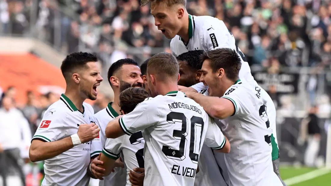 Gladbach gewann zuhause gegen Heidenheim mit 2:1. - Bild: Federico Gambarini/dpa
