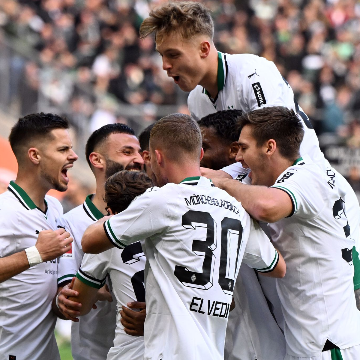 Gladbach gewann zuhause gegen Heidenheim mit 2:1. - Foto: Federico Gambarini/dpa