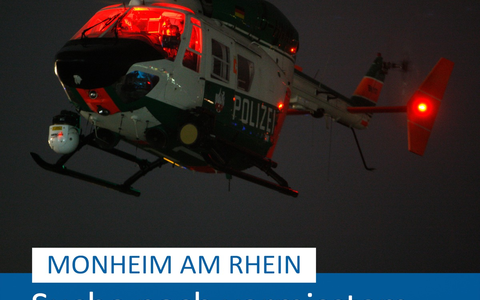 POL-ME: Einsatz mit Polizeihubschrauber: Suche nach vermisstem Kind endet erfolgreich - Monheim am Rhein - 2310105 - Foto: presseportal.de